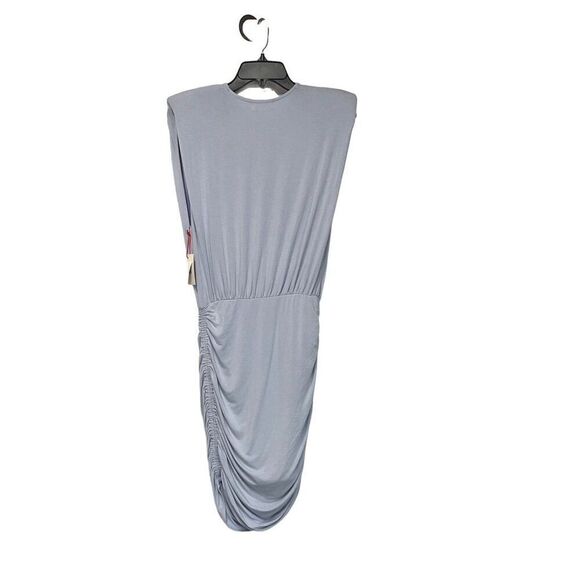 Open Edit Strong Shoulder Body-con Minidress In Blue Feather, XS - Picture 11 of 14